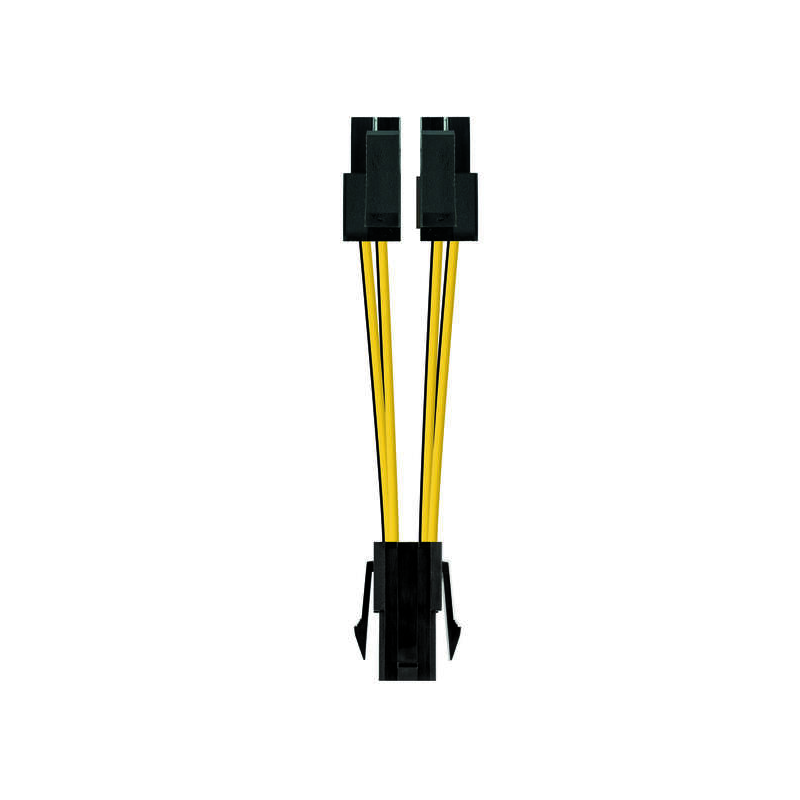 Câble d'alimentation Nanocable pour microprocesseur 4 broches femelle vers 4 + 4 broches mâle 0,15 m
