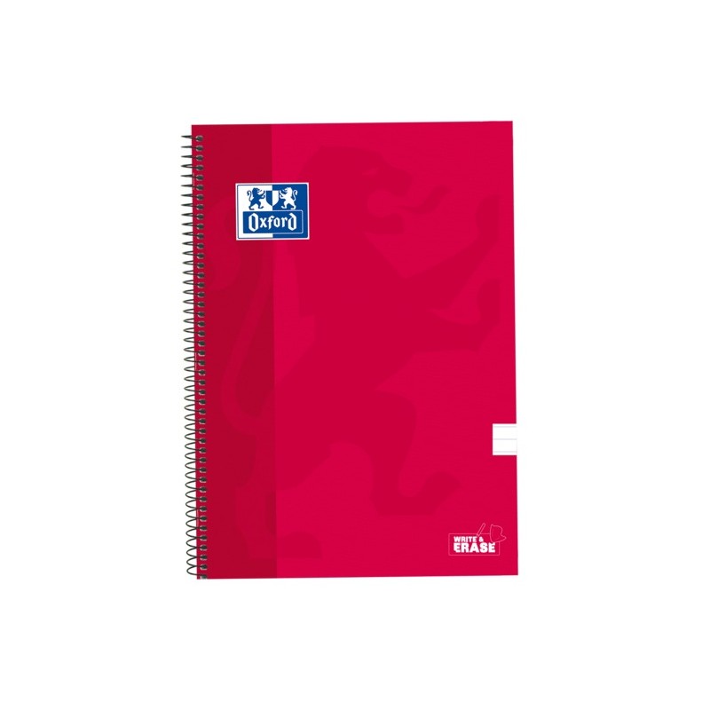 LOT de 5 Oxford School – carnet à spirale classique, couverture Extra rigide, écriture et effacement, Folio 1 ligne avec marge