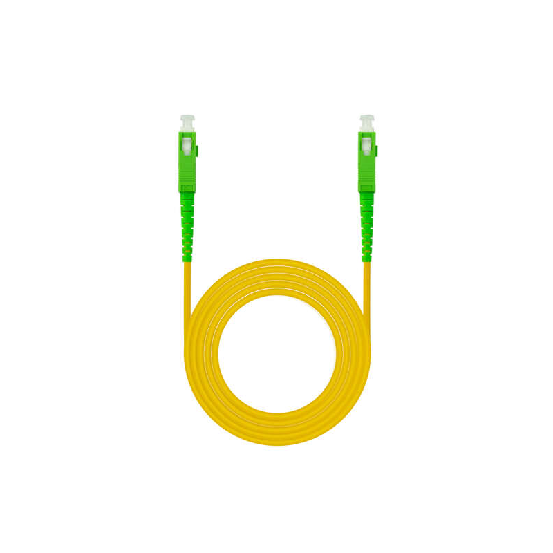 Câble Fibre Nanocable SC/APC-SC/APC Monomode LSZH 10m - Couleur Jaune