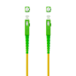Câble Fibre Nanocable SC/APC-SC/APC Monomode LSZH 15m - Couleur Jaune