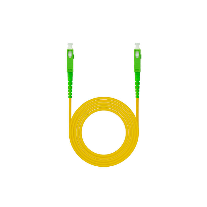 Câble Fibre Nanocable SC/APC-SC/APC Monomode LSZH 20m - Couleur Jaune