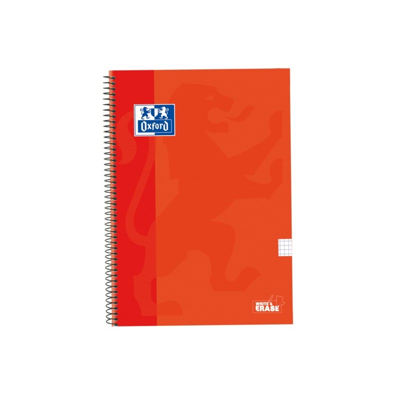 LOT de 5 Oxford School – carnet à spirale classique, couverture Extra rigide, écriture et effacement, folio 4x4 avec marge, 80