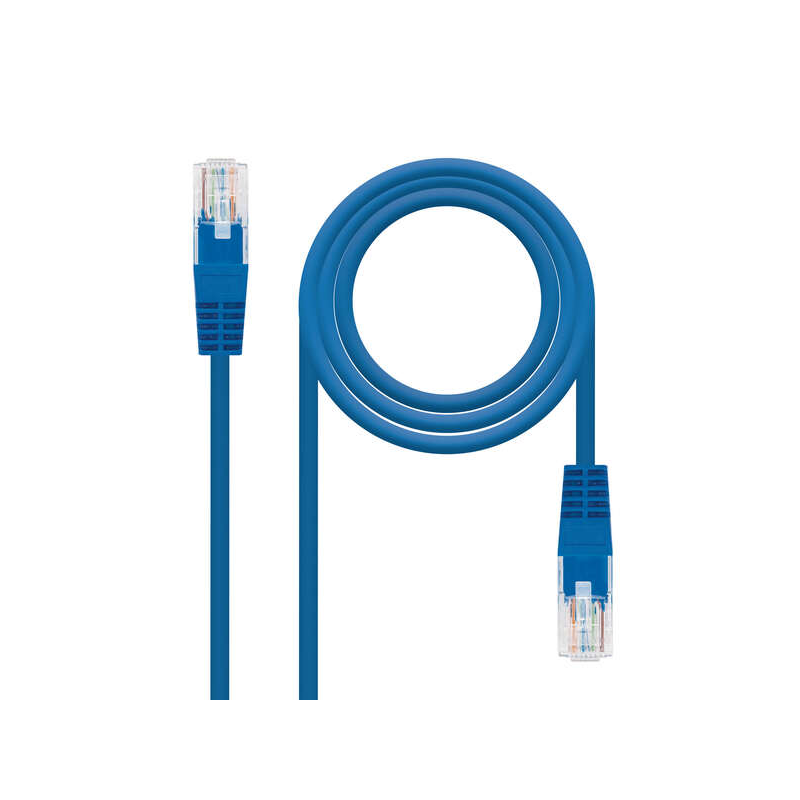 Nanocable Câble réseau Patch cord RJ45 CAT.6 UTP AWG24 - 30 cm - Couleur Bleu
