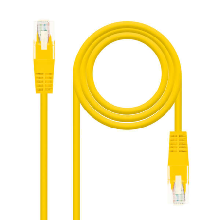 Nanocable Câble Réseau Patch Cordon RJ45 Cat.6 UTP AWG24 1m - Couleur Jaune