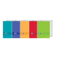 ✅ LOT de 5 Oxford Live&Go Europeanbook 1 - A4+ Couverture Plastique - 80 Feuilles - Couleurs Assorties couleur P en stock