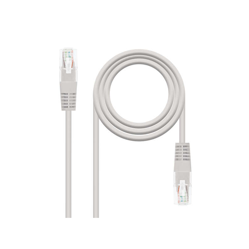 Nanocable Cordon De Raccordement De Câble Réseau RJ45 Cat.6 UTP AWG24 10m - Couleur Grise
