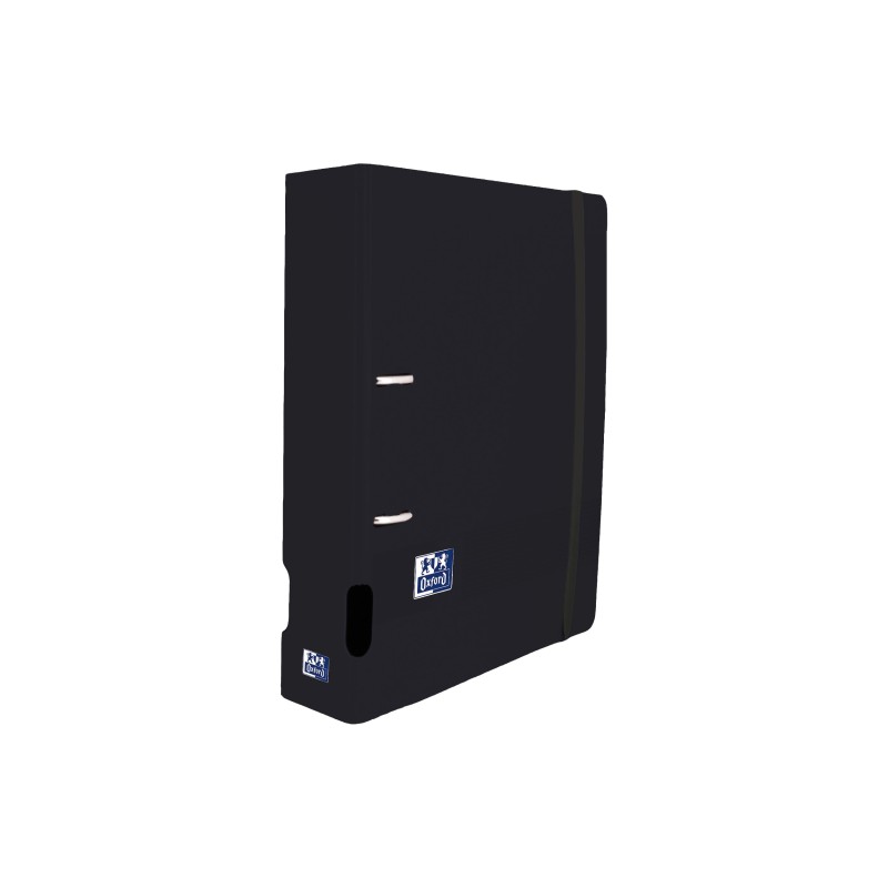 LOT de 5 Classeur à levier Oxford Live & Go A4+ - Couverture en plastique polyfoam - Dos de 70 mm - Couleur noire