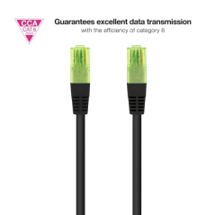 Câble réseau Nanocable Cat.6 UTP AWG26 CCA - Longueur 3 m - Noir