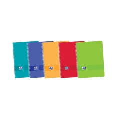 ✅ LOT de 5 Oxford Live & Go Europeanbook A4+ - Couverture plastique - 1 ligne 2 marges - 80 feuilles - Couleurs en stock