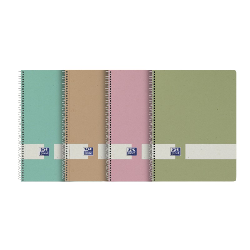 LOT de 5 Oxford Nature Europeanbook A4+ Relié - 80 Feuilles - 1 Ligne - 2 Marges