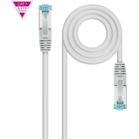 Nanocable Câble Réseau Cordon de Raccordement Cat.7 600Mhz LSZH SFTP PIMF AWG26 0.50m