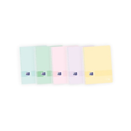 ✅ LOT de 5 Oxford Live & Go Europeanbook A4+ - Couverture plastique - 8 couleurs pastel - 160 feuilles - Organis en stock