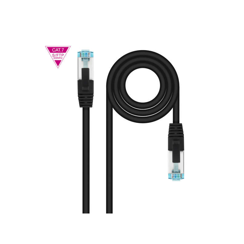 Nanocable Câble Réseau Cat.7 LSZH SFTP PIMF AWG26 25cm - Couleur Noir