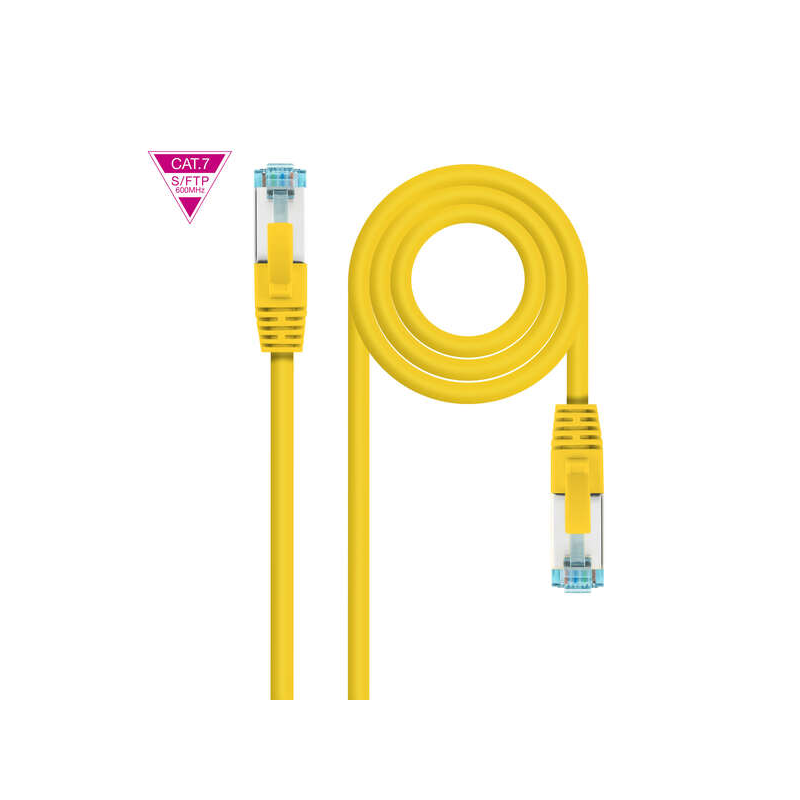 Nanocable Câble Réseau Cat.7 LSZH SFTP PIMF AWG26 25cm - Couleur Jaune