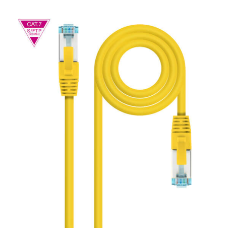 Nanocable Câble Réseau Cat.7 LSZH SFTP PIMF AWG26 25cm - Couleur Jaune