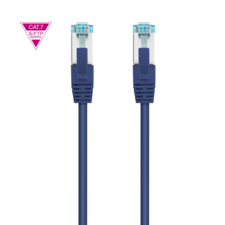 Nanocable Câble Réseau Cat.7 LSZH SFTP PIMF AWG26 30cm - Couleur Bleu