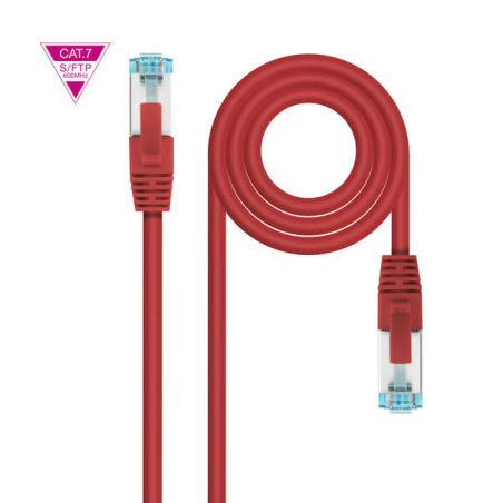 Câble Réseau Nanocable Cat.7 LSZH SFTP PIMF AWG26 30cm - Couleur Rouge