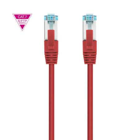 Câble Réseau Nanocable Cat.7 LSZH SFTP PIMF AWG26 30cm - Couleur Rouge