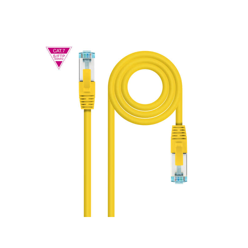 Nanocable Câble Réseau Cat.7 LSZH SFTP PIMF AWG26 30cm - Couleur Jaune