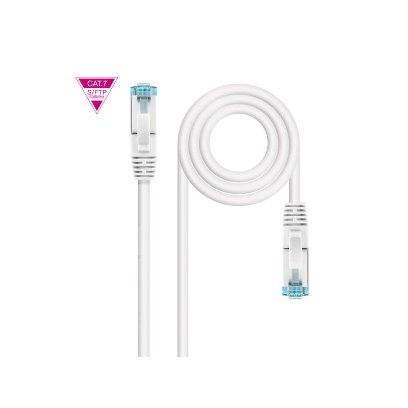 Câble Réseau Nanocable Cat.7 LSZH SFTP PIMF AWG26 1m - Couleur Blanche