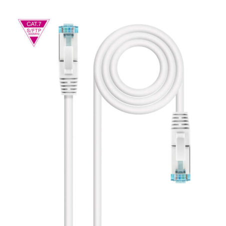 Câble Réseau Nanocable Cat.7 LSZH SFTP PIMF AWG26 1m - Couleur Blanche
