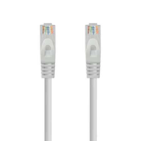 Cordon de raccordement pour câble réseau Nanocable RJ45 LSZH CAT.6A UTP AWG24 - 25 cm - Couleur grise