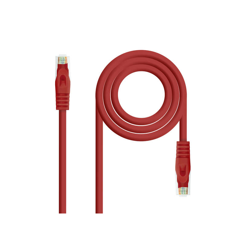 Nanocable Rouge Patch Cordon LSZH Cat.6A UTP AWG24 25cm - Couleur Rouge
