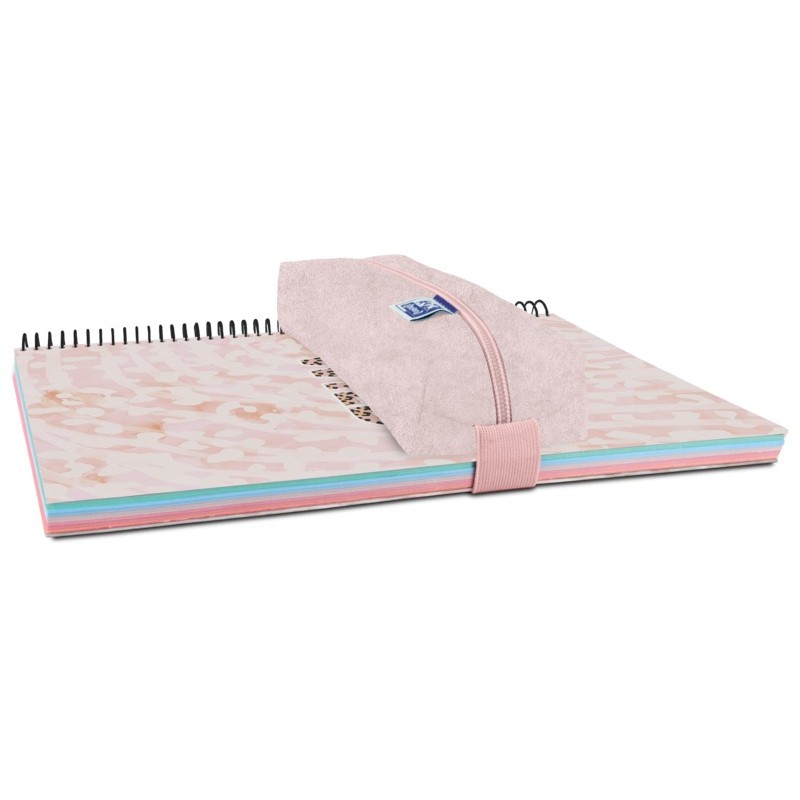 LOT de 5 Oxford Kangoo Animal Print – Trousse rectangulaire rembourrée de taille moyenne – Motif imprimé animal