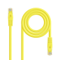 Cordon de raccordement réseau Nanocable LSZH Cat.6A UTP AWG24 25cm - Couleur jaune