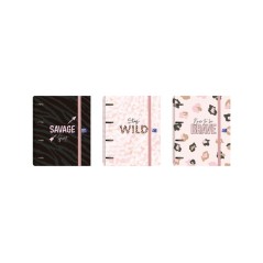 ✅ LOT de 10 Classeur européen Oxford Animal Print - Couverture extra rigide avec motif imprimé animal - Dos de en stock