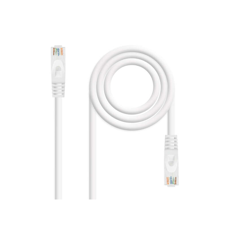 Nanocable Câble Réseau Patch Cord RJ45 LSZH Cat.6a UTP AWG24 0.50m - Couleur Blanc