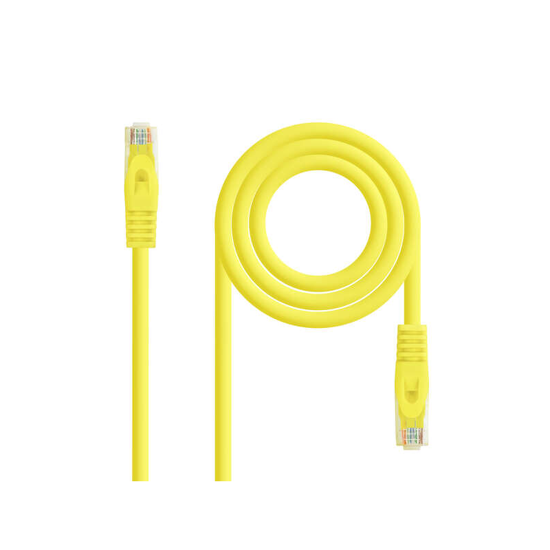 Cordon de raccordement pour câble réseau Nanocable RJ45 LSZH Cat.6a UTP AWG24 0,50 m - Couleur jaune