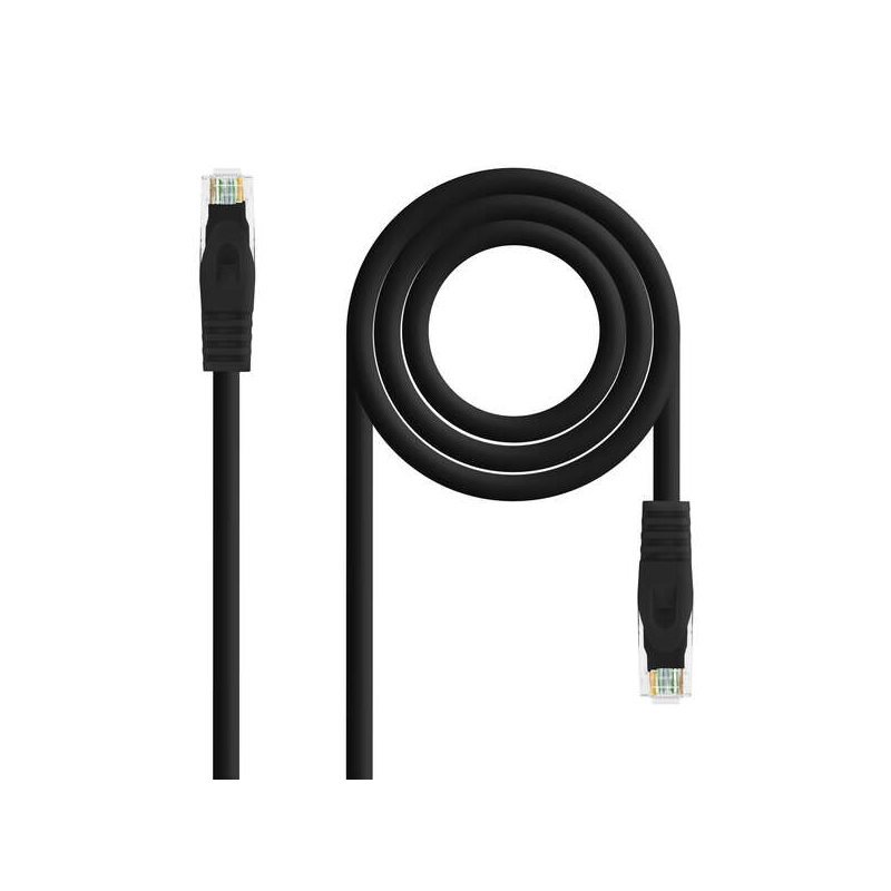 Nanocable Câble Réseau Patch Cord RJ45 LSZH Cat.6a UTP AWG24 3m - Couleur Noir