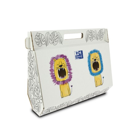 ✅ Oxford Kids Paint Lot Boîte à peindre – Comprend un bloc à dessin et de la peinture – Étui Kangoo – en stock