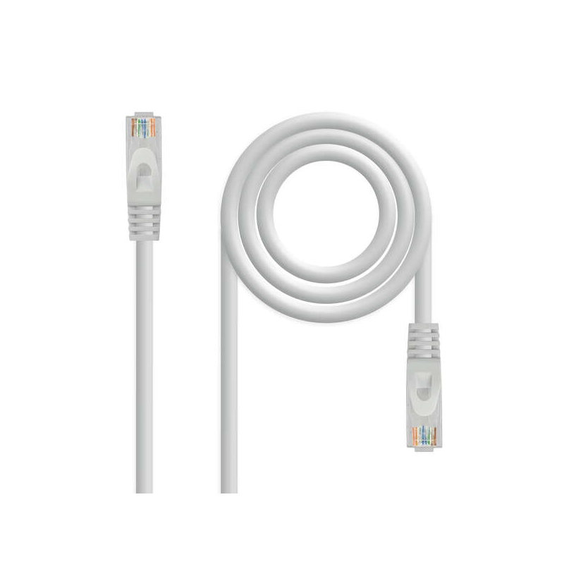 Cordon de raccordement pour câble réseau Nanocable RJ45 LSZH Cat.6a UTP AWG24 10m - Couleur grise