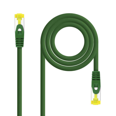 Cordon de raccordement réseau Nanocable LSZH Cat.6A SFTP AWG26 30cm - Couleur verte