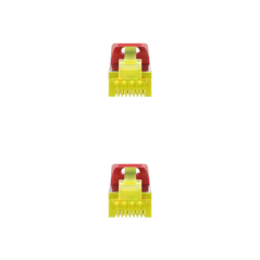 Cordon de raccordement pour câble réseau Nanocable RJ45 LSZH Cat.6a SFTP AWG26 0,50 m - Couleur rouge