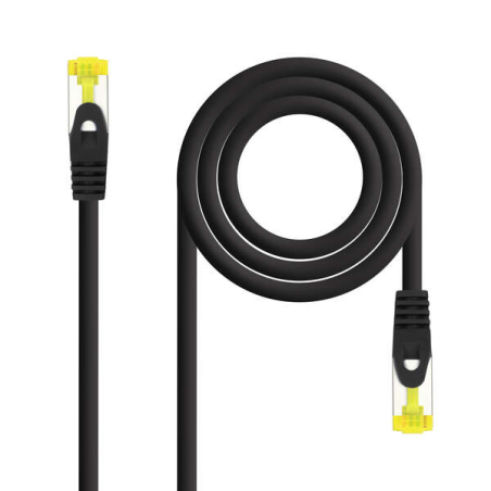 Nanocable Câble Réseau Patch Cord RJ45 LSZH Cat.6a SFTP AWG26 1m - Couleur Noir