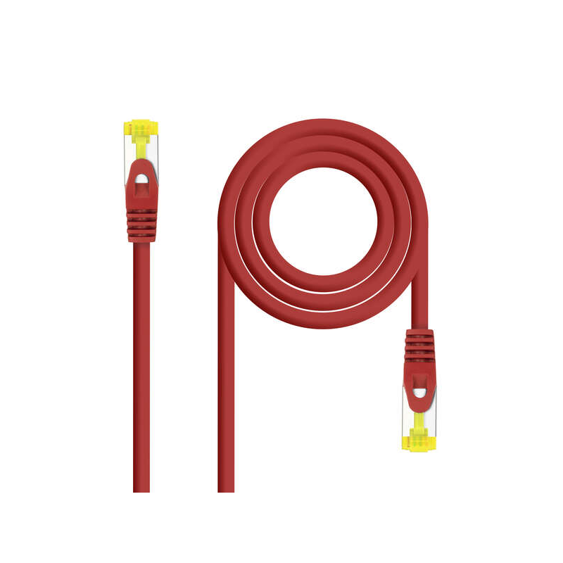 Cordon de raccordement pour câble réseau Nanocable RJ45 LSZH Cat.6a SFTP AWG26 1m - Couleur rouge