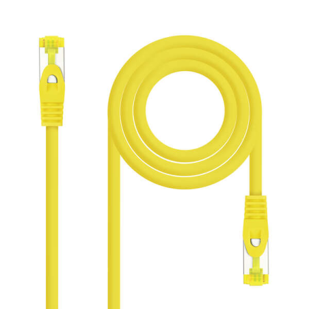 Cordon de raccordement pour câble réseau Nanocable RJ45 LSZH Cat.6a SFTP AWG26 1m - Couleur jaune