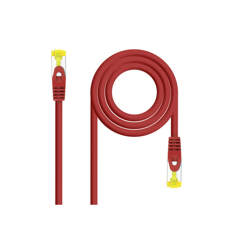 Cordon de raccordement pour câble réseau Nanocable RJ45 LSZH Cat.6a SFTP AWG26 3m - Couleur rouge