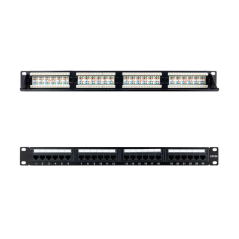 Nanocable Patch Panel 24 Ports Cat.6A UTP 19 1U - Couleur Noir