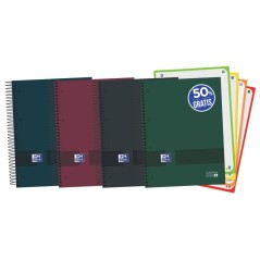 ✅ LOT de 5 Oxford & You Carnet A5+ Couverture Extra Rigide Europeanbook - 120 Feuilles - Grille 5x5 - Couleurs A en stock