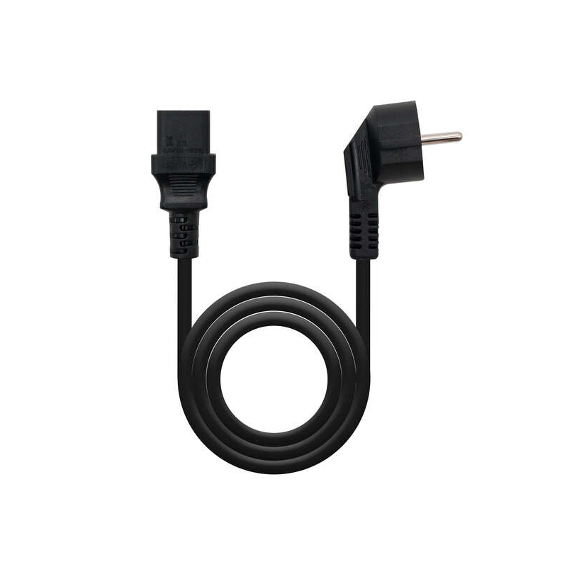 Câble d'Alimentation CPU Nanocable - Shucko CEE7 Mâle vers C-13 Femelle 5m - Couleur Noir