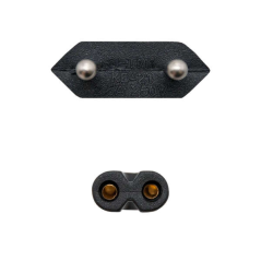 Nanocable Câble d'Alimentation Forme 8 CEE7/16 Mâle vers C7 Femelle 1.50m - Couleur Noir