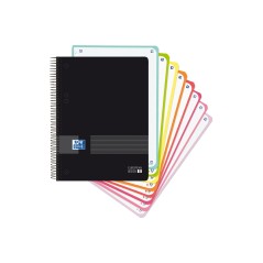✅ LOT de 4 Oxford Live & Go Europeanbook A5+ - Couverture plastique - 160 feuilles - Couleurs assorties couleur en stock