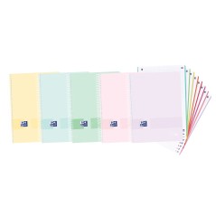 ✅ LOT de 5 Oxford Live & Go Europeanbook A4+ - Couverture plastique - 160 feuilles - Couleurs assorties couleur en stock