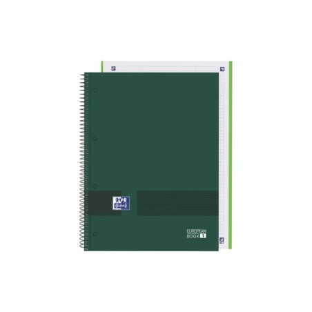 ✅ LOT de 5 Oxford & You A4+ Europeanbook - Couverture Extra Rigide - 80 Feuilles - Vert couleur vert en stock