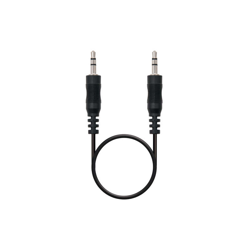 Nanocable Câble Audio Stéréo Jack 3.5mm Mâle vers Jack 3.5mm Mâle 0.30m - Couleur Noir