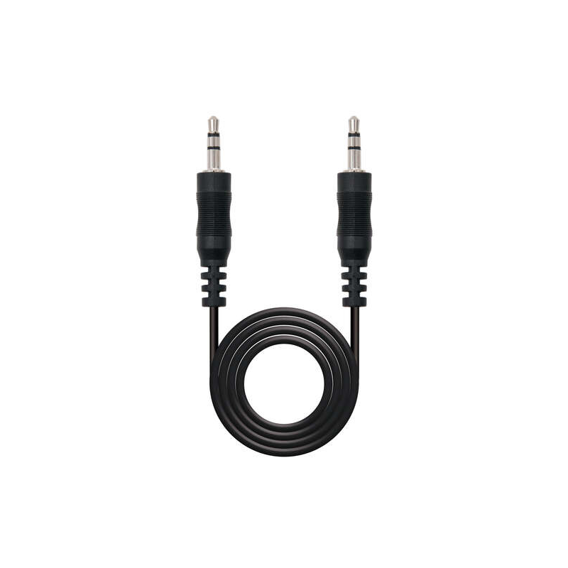 Nanocable Câble Audio Stéréo Jack 3.5mm Mâle vers Jack 3.5mm Mâle 5m - Couleur Noir